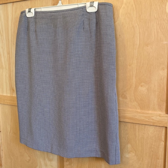 Le Suit Black & White Checkered Pencil Suit Skirt Size 14 - Picture 2 of 7